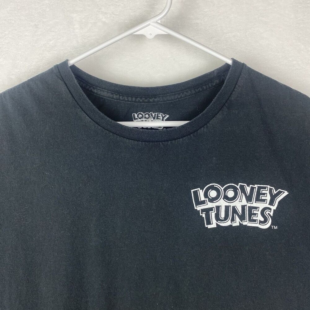 Looney Tunes Graphic Shirt Mens Extra Large Black Crewneck Short Sleeve - Picture 3 of 9